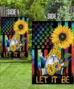 hippie gnome. let it be flag 4545
