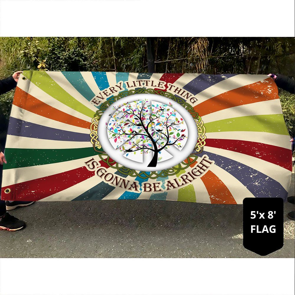 Hippie Grommet Flag, Every Little Thing Is Gonna Be Alright QNK04GF - Image 5