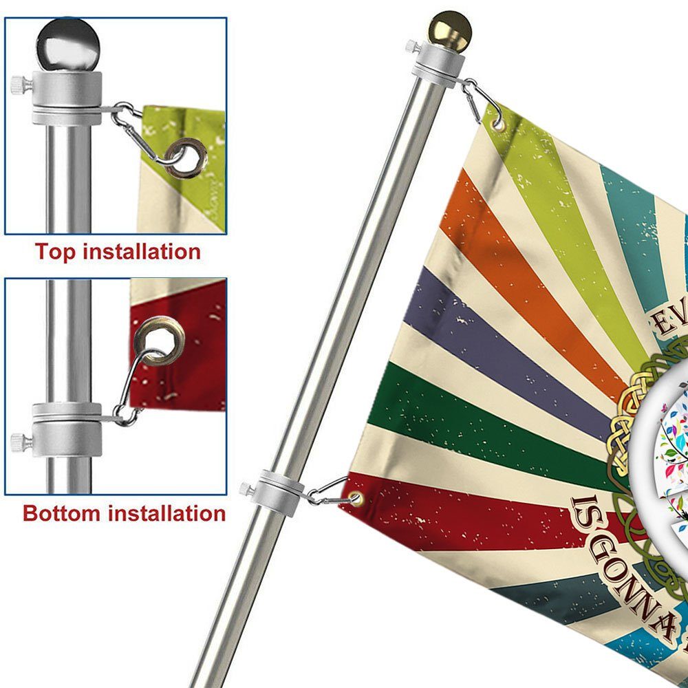 Hippie Grommet Flag, Every Little Thing Is Gonna Be Alright QNK04GF - Image 8