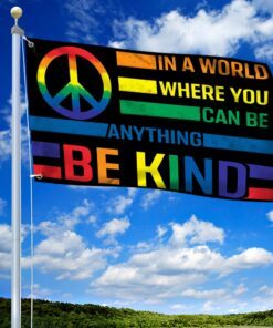 hippie grommet flag in a world where you can be anything be kind bnt485gf 2969