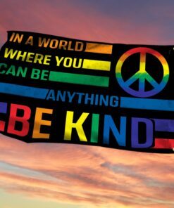 hippie grommet flag in a world where you can be anything be kind bnt485gf 3919