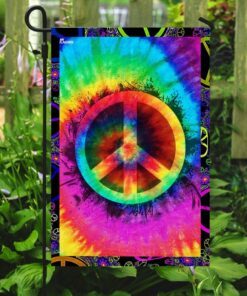 hippie peace and love flag 4294