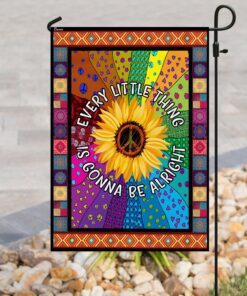 hippie sunflower flag 3324