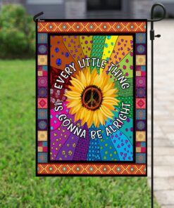 hippie sunflower flag 8159