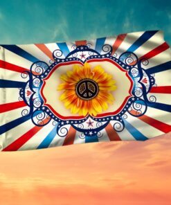 Hippie Sunflower Grommet Flag TQN227GF