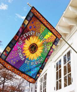 hippie sunflower peace sign flag 2725