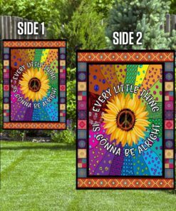 hippie sunflower peace sign flag 5829