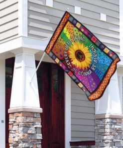 hippie sunflower peace sign flag 8689