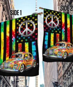 hippie vintage car flag tqn345f 6664