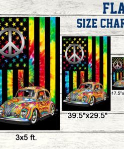 hippie vintage car flag tqn345f 8530