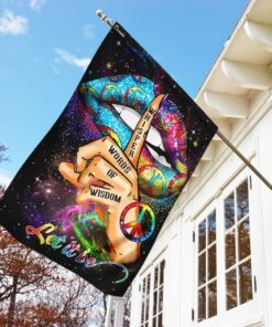 hippie whisper words of wisdom flag 1543