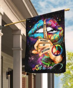Hippie Whisper Words of Wisdom Flag