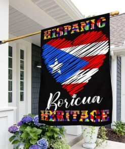 Hispanic Heritage Boricua Puerto Rico Flag TQN1113F