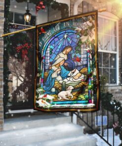 Holy Family - O Come Let Us Adore Him Flag