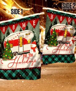home for the holidays camping flag 5360