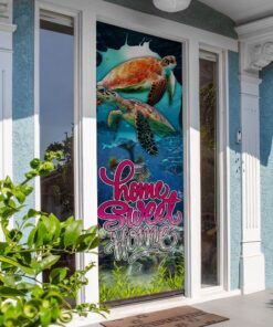 home sweet home. turtle lover door cover 6836