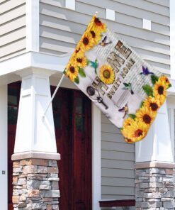 home sweet home sunflower hummingbird flag 8700