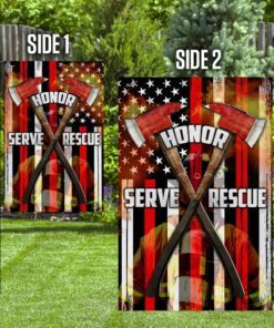 honor serve rescue american firefighter flag 2671