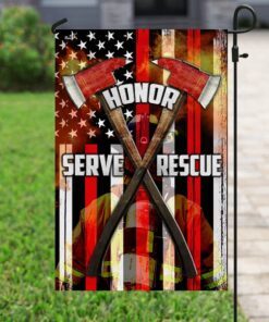 honor serve rescue american firefighter flag 3090