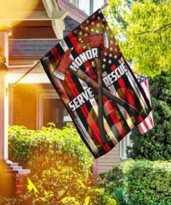 honor serve rescue american firefighter flag 8313