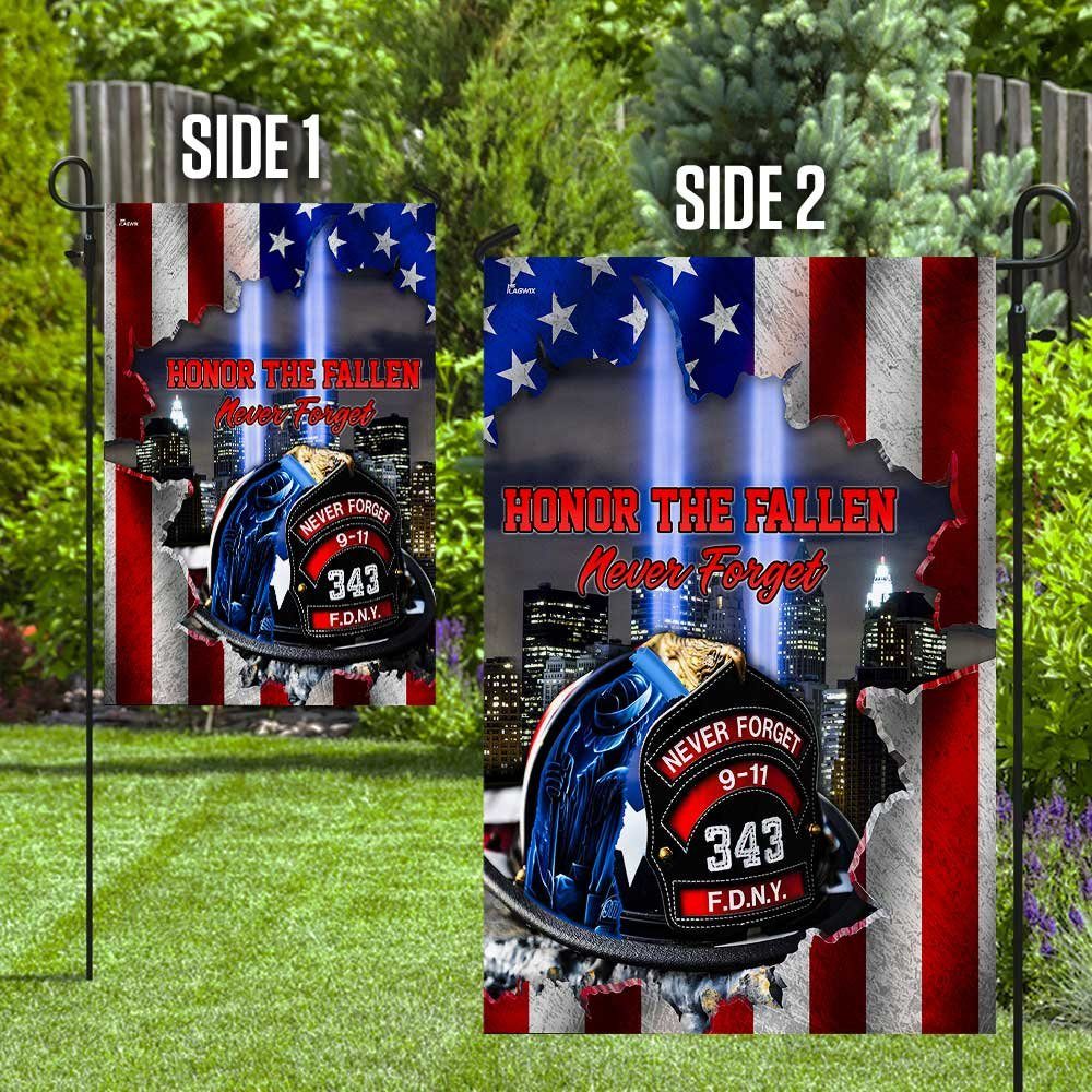 Honor The Fallen Never Forget 9/11 Firefighter Flag - Image 6