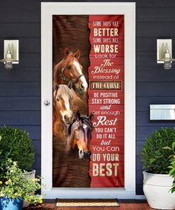 horse. some days are better door cover 4693