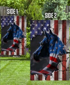 horse american flag 1548