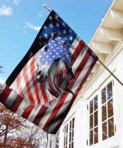 horse american flag 1878