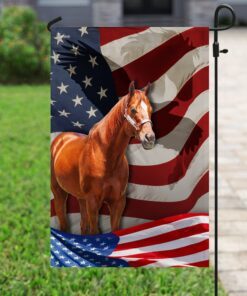 horse american flag 2701