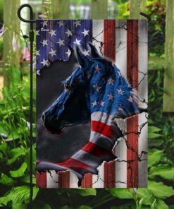 horse american flag 3409