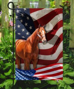 horse american flag 4545