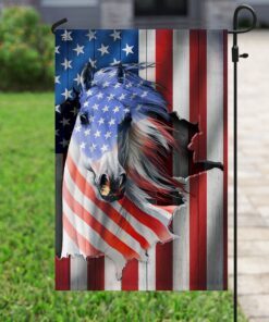 horse american flag 6993