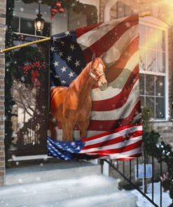 horse american flag 7084