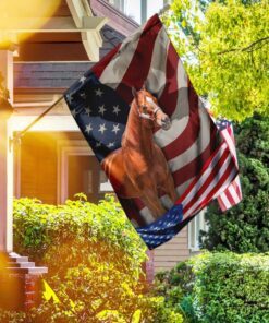 Horse American Flag