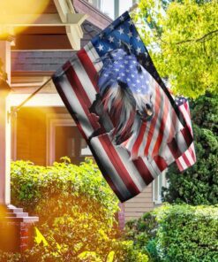 horse american flag 8348