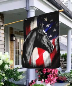 Horse American US Flag