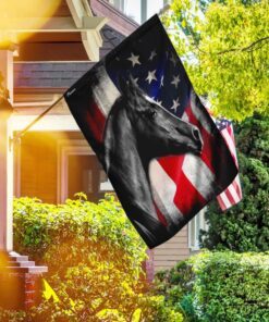horse american us flag 6701