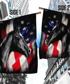 horse american us flag 8021