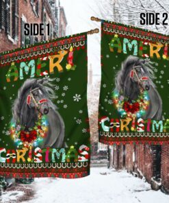horse christmas flag lha1899f 7966