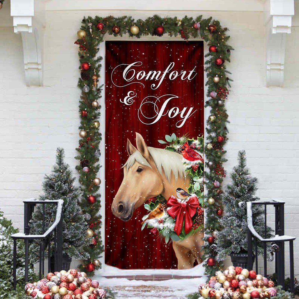 Horse Comfort And Joy Christmas Door Cover - Image 4