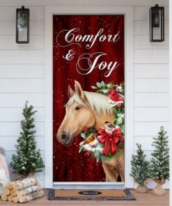 Horse Comfort And Joy Christmas Door Cover