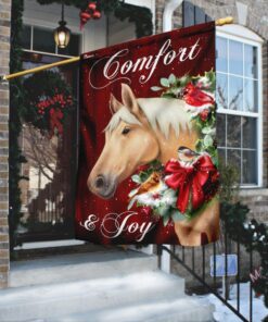 Horse Comfort And Joy Christmas Flag