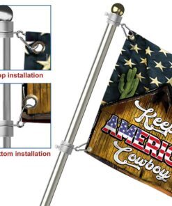 horse cowboy america grommet flag color ntb510gf 5050