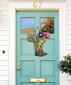 horse cowboy boots custom wooden sign cactus tph50wd 3909