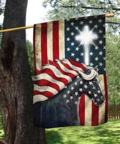 horse cross american flag lha2014f 6179