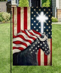 horse cross american flag lha2014f 6808