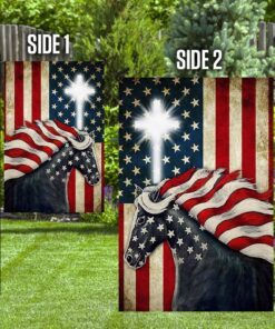 horse cross american flag lha2014f 6933