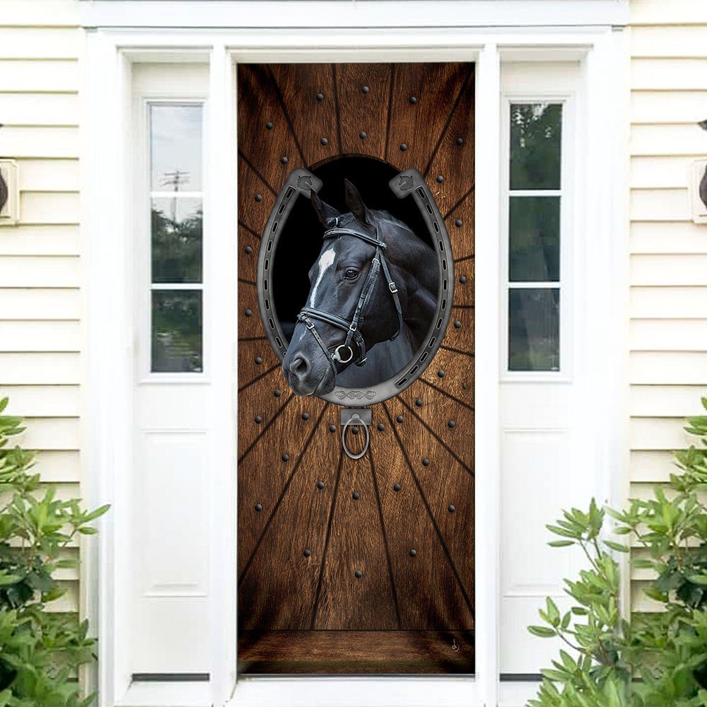 Horse Door Cover Horseshoe BNT397D