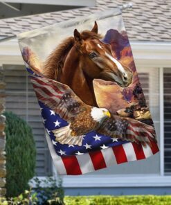 Horse Eagle American Flag MLN438F