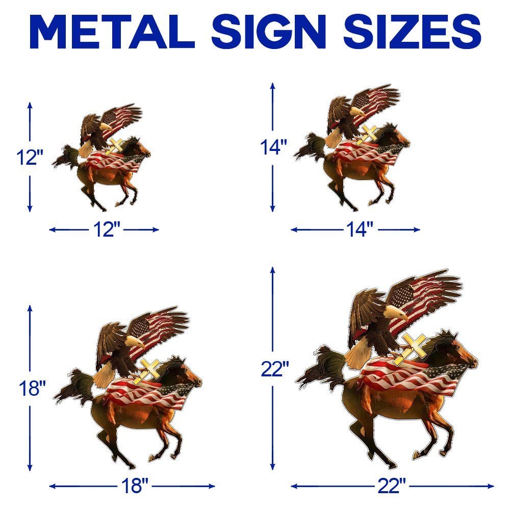 Horse Eagle Garden Metal Sign Spirits Of America DDH2769MS - Image 6